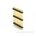 Conector de clavija de 2,0 mm, fila doble, recto, negro